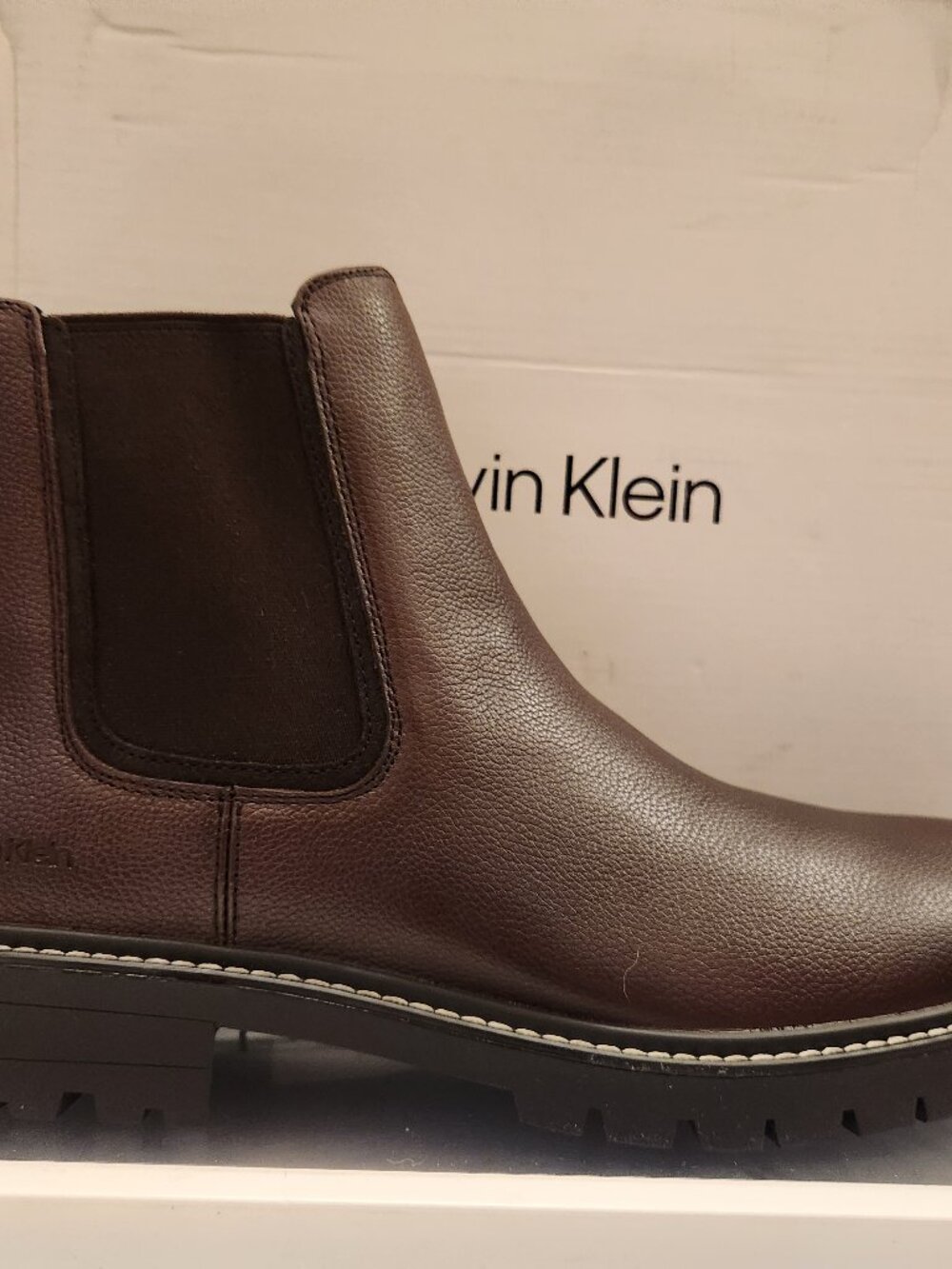 Calvin Klein "Letrel" Dark Brown Boots. NIB. Size 11.5 M(Regular)